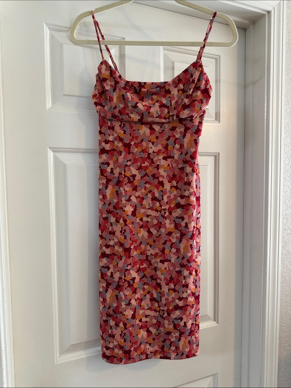 BCBGMaxazria - size small - Floral Print Slip Dress in Pink and Red